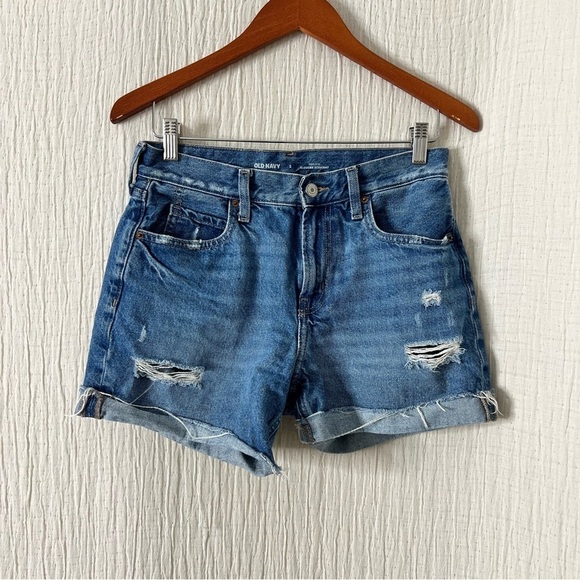 Old Navy slouchy and straight high rise denim shorts size 2 - Picture 1 of 4